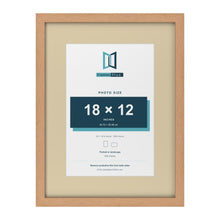 Oak 24 x 18 inch picture frame with an ivory mount for an 18 x 12 inch photo