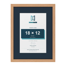 Oak 24 x 18 inch picture frame with a Pacific Blue mount for an 18 x 12 inch photo