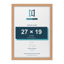 Oak picture frame for a 27 x 19 inch photo