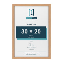 Oak picture frame for a 30 x 20 inch photo