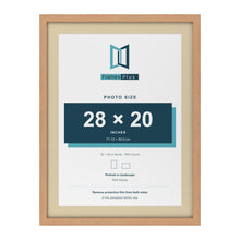 Oak 32 x 24 inch picture frame with an ivory mount for a 28 x 20 inch photo