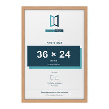 Oak picture frame for a 36 x 24 inch photo