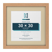 Oak 40 x 40 cm picture frame with an ivory mount for a 30 x 30 cm photo
