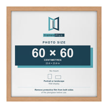 Oak picture frame for a 60 x 60 cm photo
