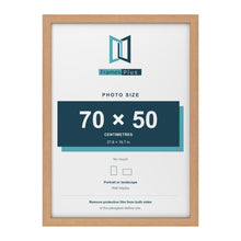 Oak picture frame for a 70 x 50 cm photo