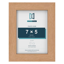 Oak picture frame for a 7 x 5 inch photo