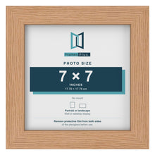 Oak picture frame for a 7 x 7 inch photo