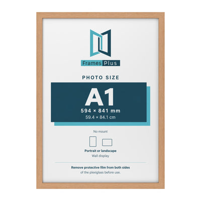 A1 59.4 x 84.1 cm (23.4x33.1") Picture, Photo & Poster Frame – Black, White or Oak
