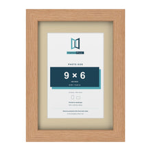 Oak A4 picture frame with an ivory mount for a 9 x 6 inch photo
