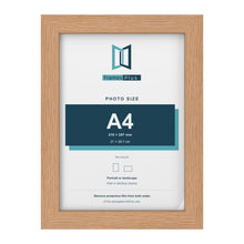 Oak picture frame for an A4 photo