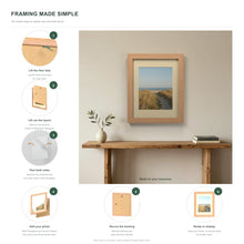 How to put a photo in a Oak frame with an ivory mount in six steps