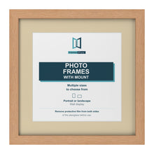 Oak picture frame with an ivory mount