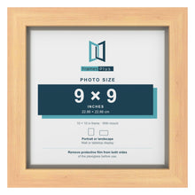 Pine 10 x 10 inch picture frame with a Dawn Grey mount for a 9 x 9 inch photo