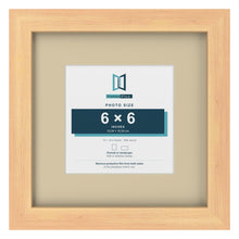 Pine 10 x 10 inch picture frame with an ivory mount for a 6 x 6 inch photo