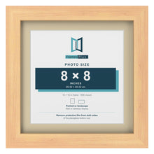 Pine 10 x 10 inch picture frame with an ivory mount for an 8 x 8 inch photo