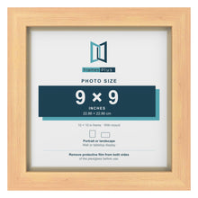 Pine 10 x 10 inch picture frame with an ivory mount for a 9 x 9 inch photo