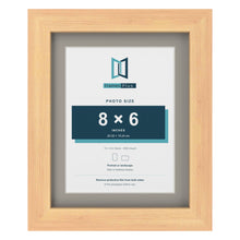 Pine 10 x 8 inch picture frame with a Dawn Grey mount for an 8 x 6 inch photo