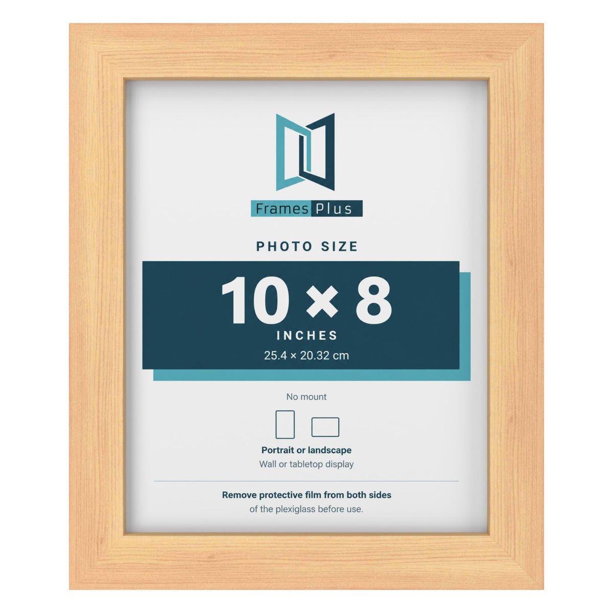 Pine picture frame for a 10 x 8 inch photo