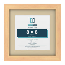 Pine 11 x 11 inch picture frame with an ivory mount for an 8 x 8 inch photo
