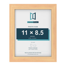 Pine picture frame for an 11 x 8.5 inch photo