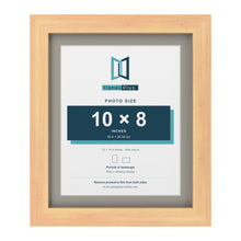 Pine 12 x 10 inch picture frame with a Dawn Grey mount for a 10 x 8 inch photo