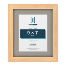 Pine 12 x 10 inch picture frame with a Dawn Grey mount for a 9 x 7 inch photo