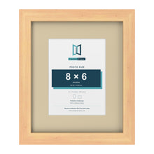 Pine 12 x 10 inch picture frame with an ivory mount for an 8 x 6 inch photo