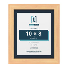Pine 12 x 10 inch picture frame with a Pacific Blue mount for a 10 x 8 inch photo