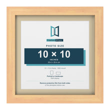 Pine 12 x 12 inch picture frame with an ivory mount for a 10 x 10 inch photo