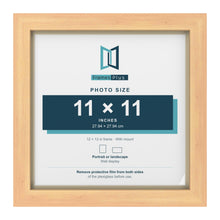 Pine 12 x 12 inch picture frame with an ivory mount for an 11 x 11 inch photo