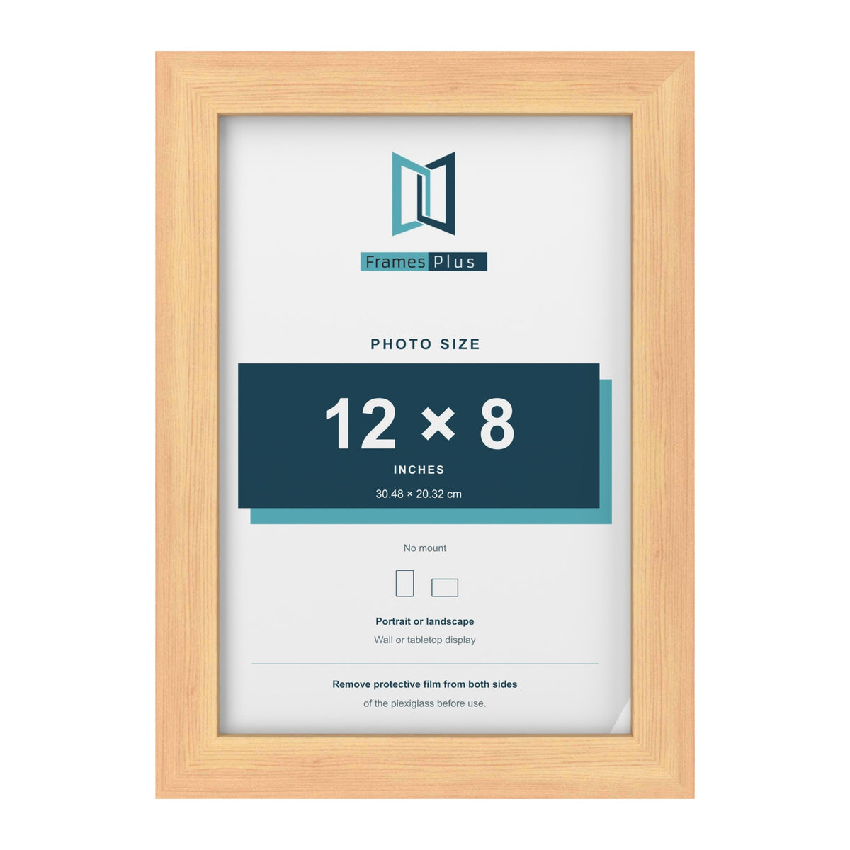 Pine picture frame for a 12 x 8 inch photo
