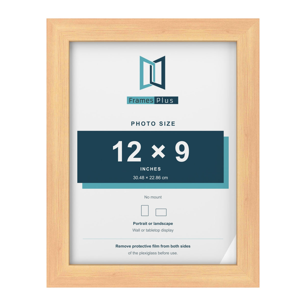 Pine picture frame for a 12 x 9 inch photo