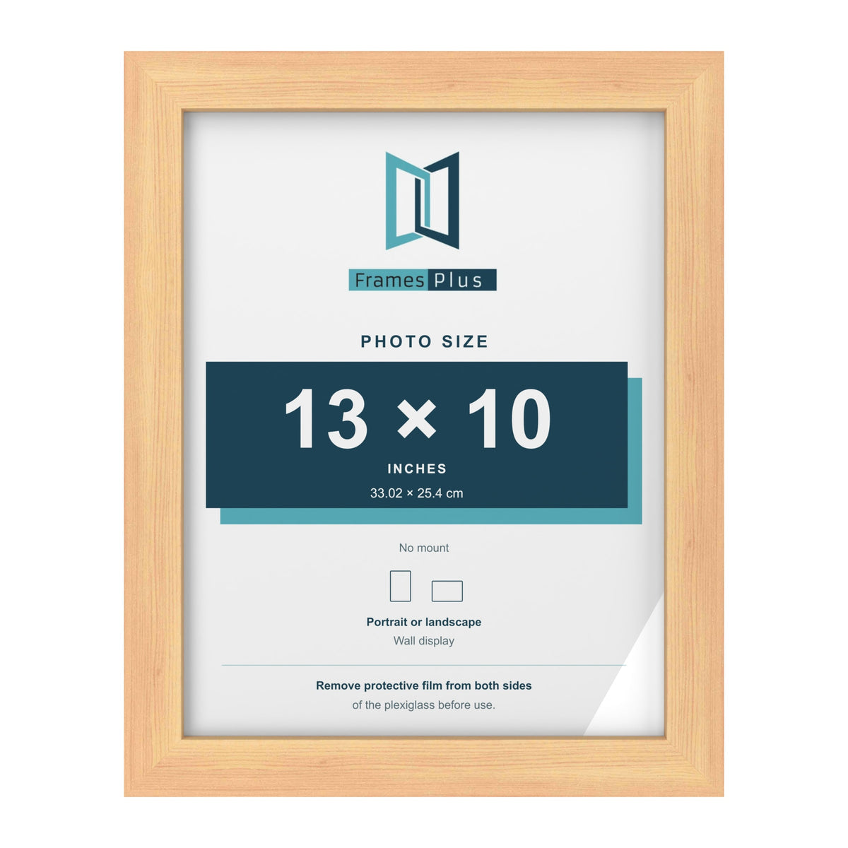 Pine picture frame for a 13 x 10 inch photo