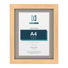 Pine 14 x 11 inch picture frame with a Dawn Grey mount for an A4 photo