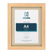 Pine 14 x 11 inch picture frame with an ivory mount for an A4 photo