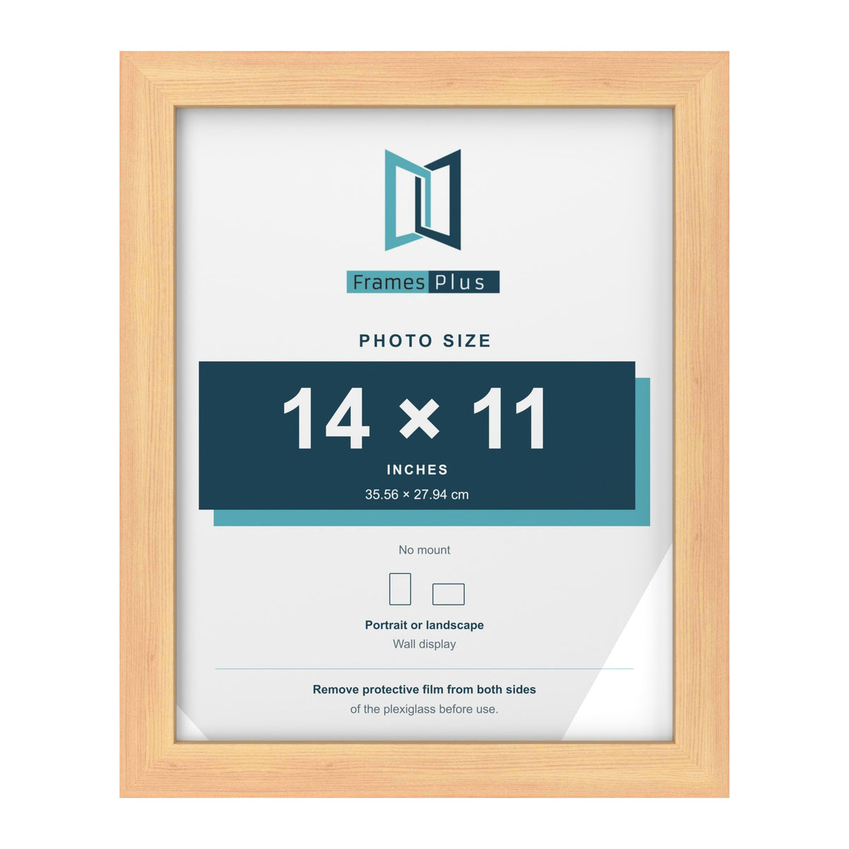 Pine picture frame for a 14 x 11 inch photo
