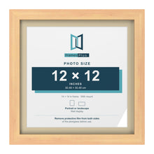 Pine 14 x 14 inch picture frame with an ivory mount for a 12 x 12 inch photo