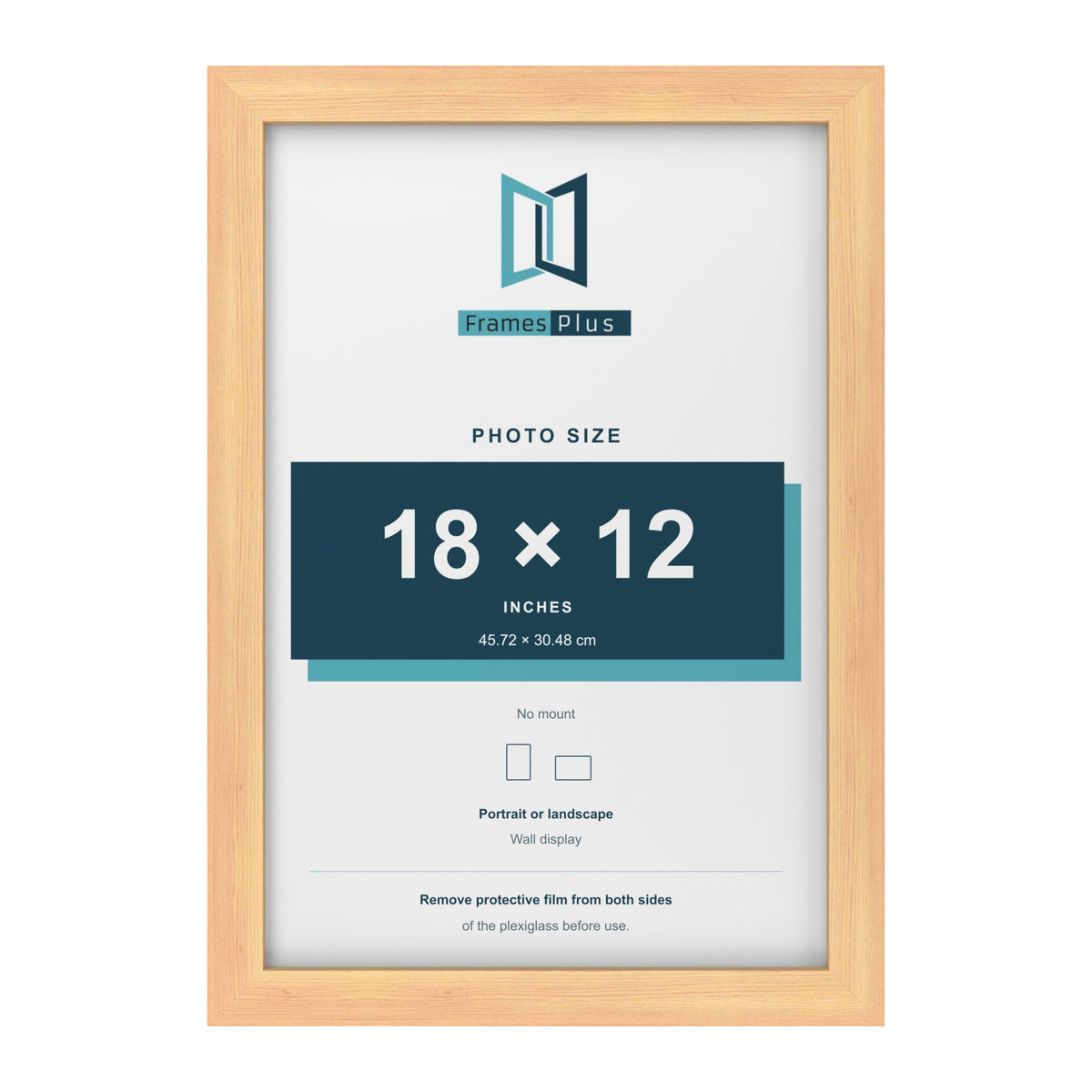 Pine picture frame for a 18 x 12 inch photo