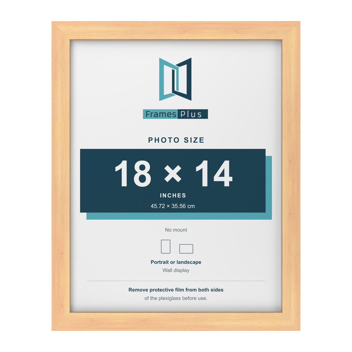 Pine picture frame for a 18 x 14 inch photo