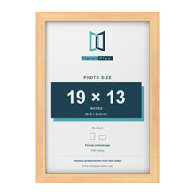 Pine picture frame for a 19 x 13 inch photo