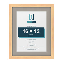 Pine 20 x 16 inch picture frame with a Dawn Grey mount for a 16 x 12 inch photo