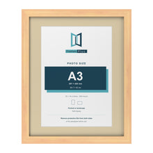 Pine 20 x 16 inch picture frame with an ivory mount for an A3 photo