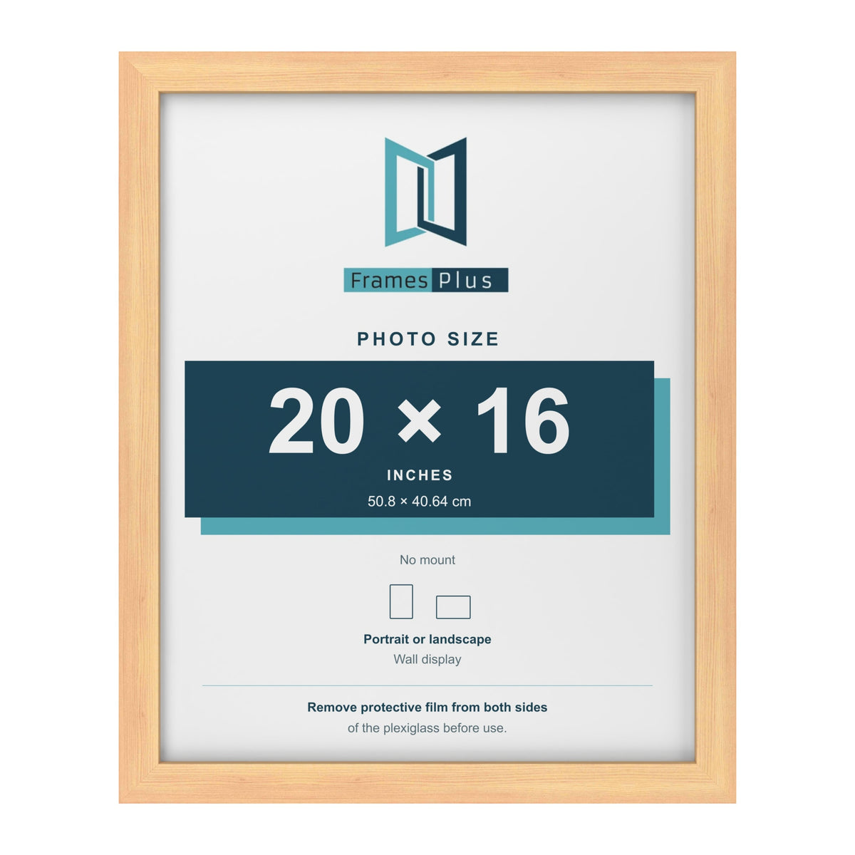 Pine picture frame for a 20 x 16 inch photo