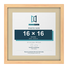 Pine 20 x 20 inch picture frame with an ivory mount for a 16 x 16 inch photo