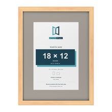 Pine 24 x 18 inch picture frame with a Dawn Grey mount for an 18 x 12 inch photo