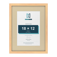 Pine 24 x 18 inch picture frame with an ivory mount for an 18 x 12 inch photo