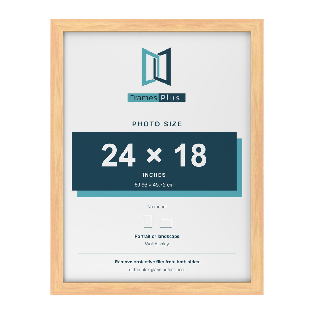 Pine picture frame for a 24 x 18 inch photo