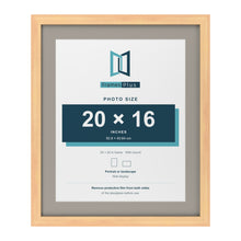 Pine 24 x 20 inch picture frame with a Dawn Grey mount for a 20 x 16 inch photo