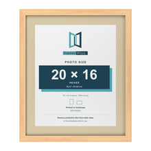 Pine 24 x 20 inch picture frame with an ivory mount for a 20 x 16 inch photo