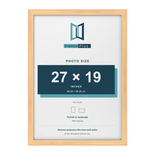 Pine picture frame for a 27 x 19 inch photo